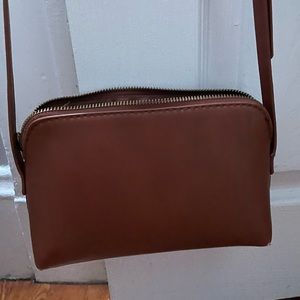 Brown cross body purse